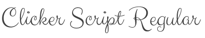 Clicker Script Font, Astigmatic One Eye Typographic Institute