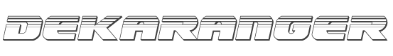 Dekaranger Chrome Italic style